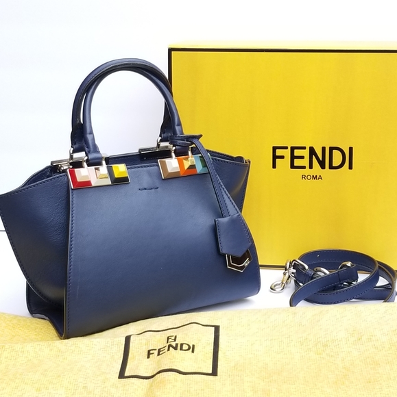 Fendi Petite 3Jours Studded Leather satchel handbag - Picture 5 of 16